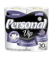 Papel Higiênico Personal Vip Folha Dupla Lavanda 30m c/4